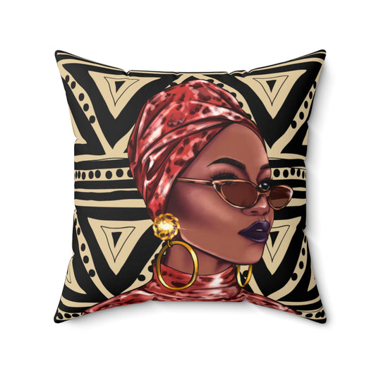 Tribal Queen Square Pillow