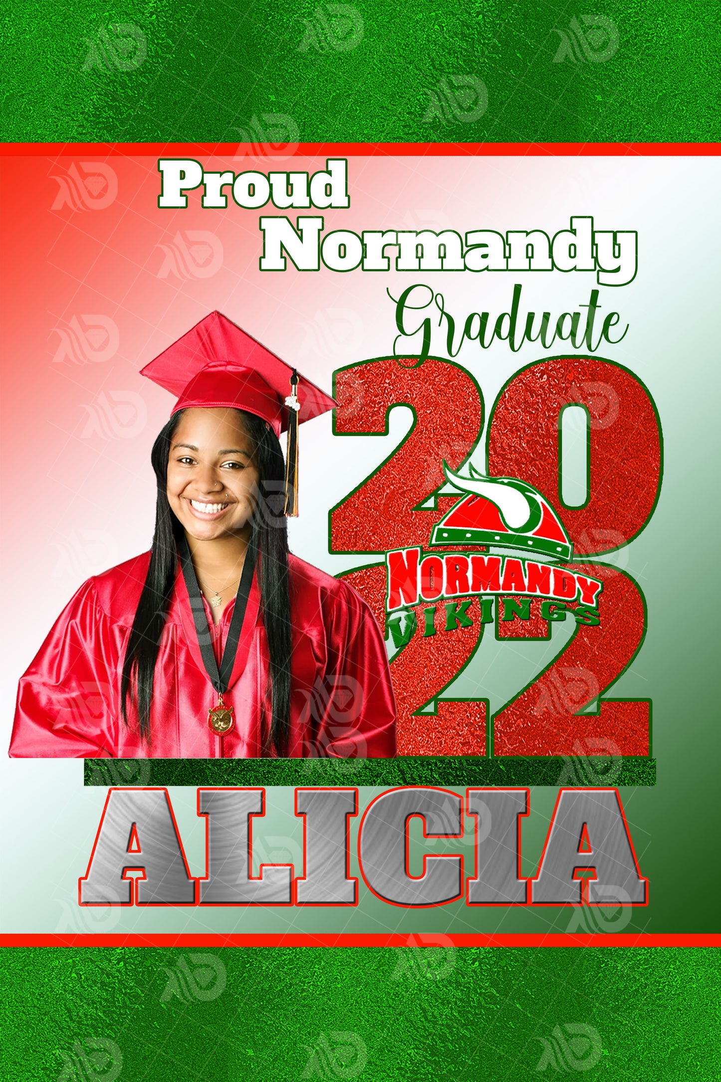 Custom Graduation Flag - The Glassy Touch