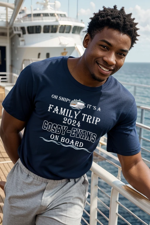 Cosby-Evans Reunion Cruise 2024 Merch Package - T-Shirt & Lanyard