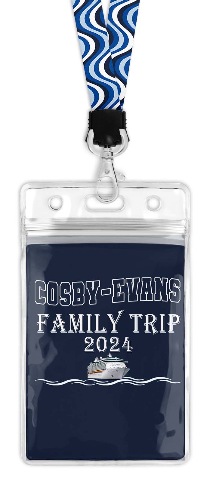 Cosby-Evans Reunion Cruise 2024 Merch Package - T-Shirt & Lanyard