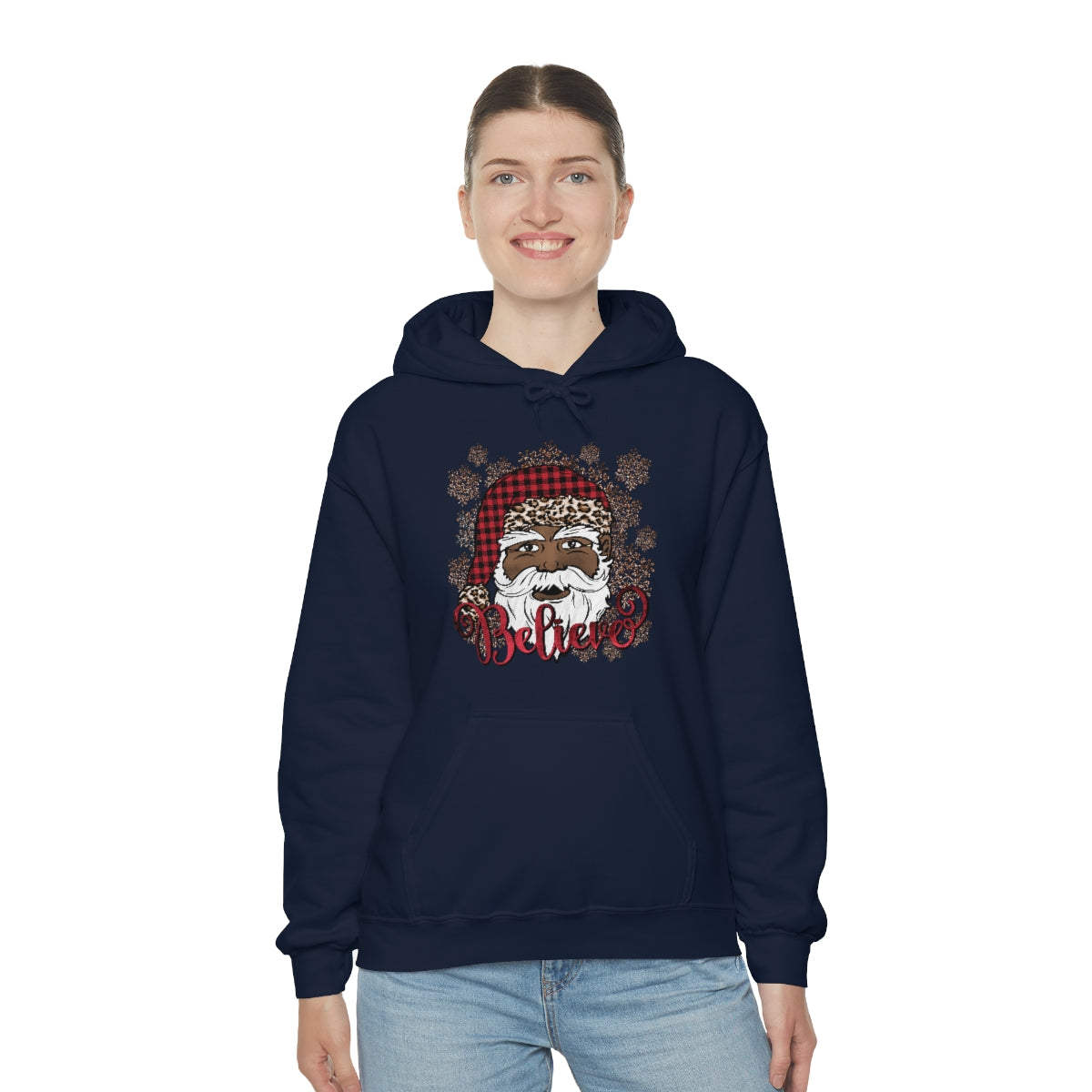 Believe Black Santa Unisex Hooded Sweatshirt