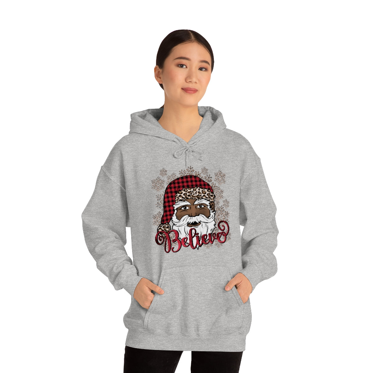 Believe Black Santa Unisex Hooded Sweatshirt