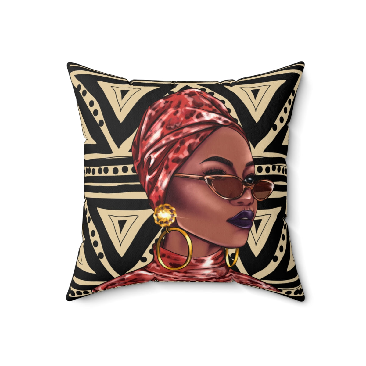 Tribal Queen Square Pillow