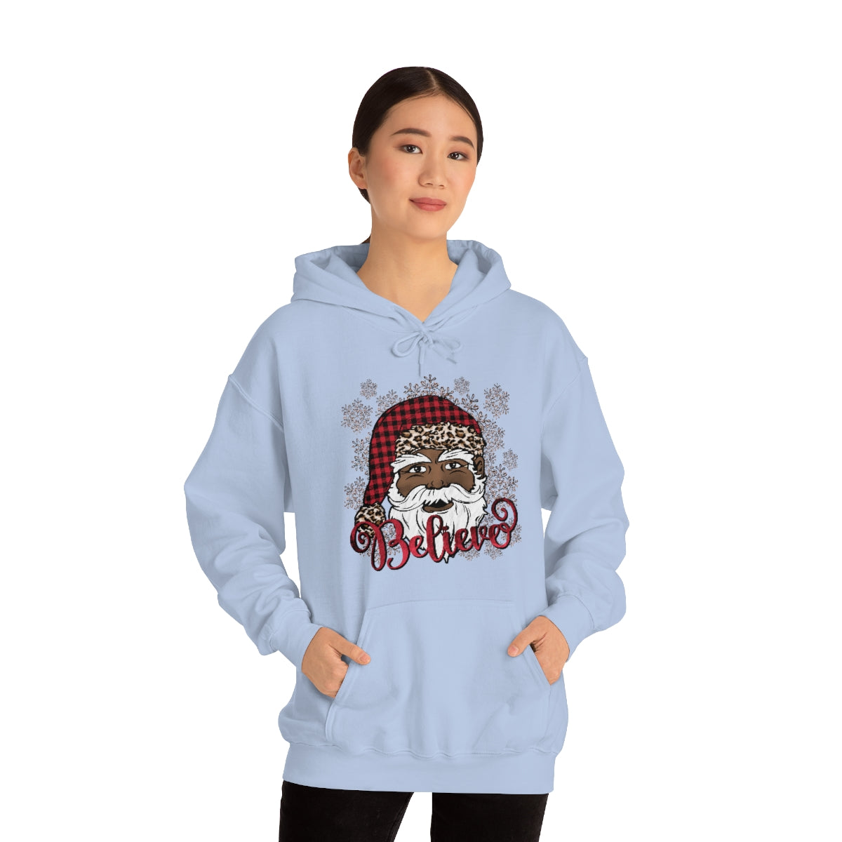 Believe Black Santa Unisex Hooded Sweatshirt