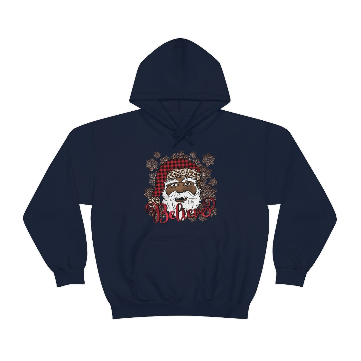 Believe Black Santa Unisex Hooded Sweatshirt