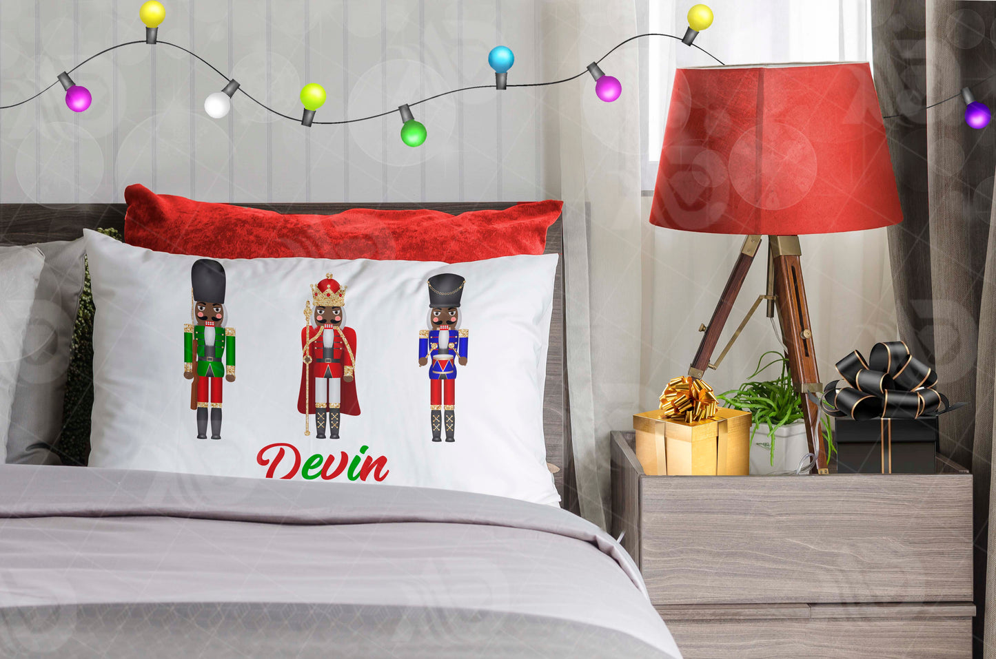 Personalized Christmas African American Nutcracker Pillowcase