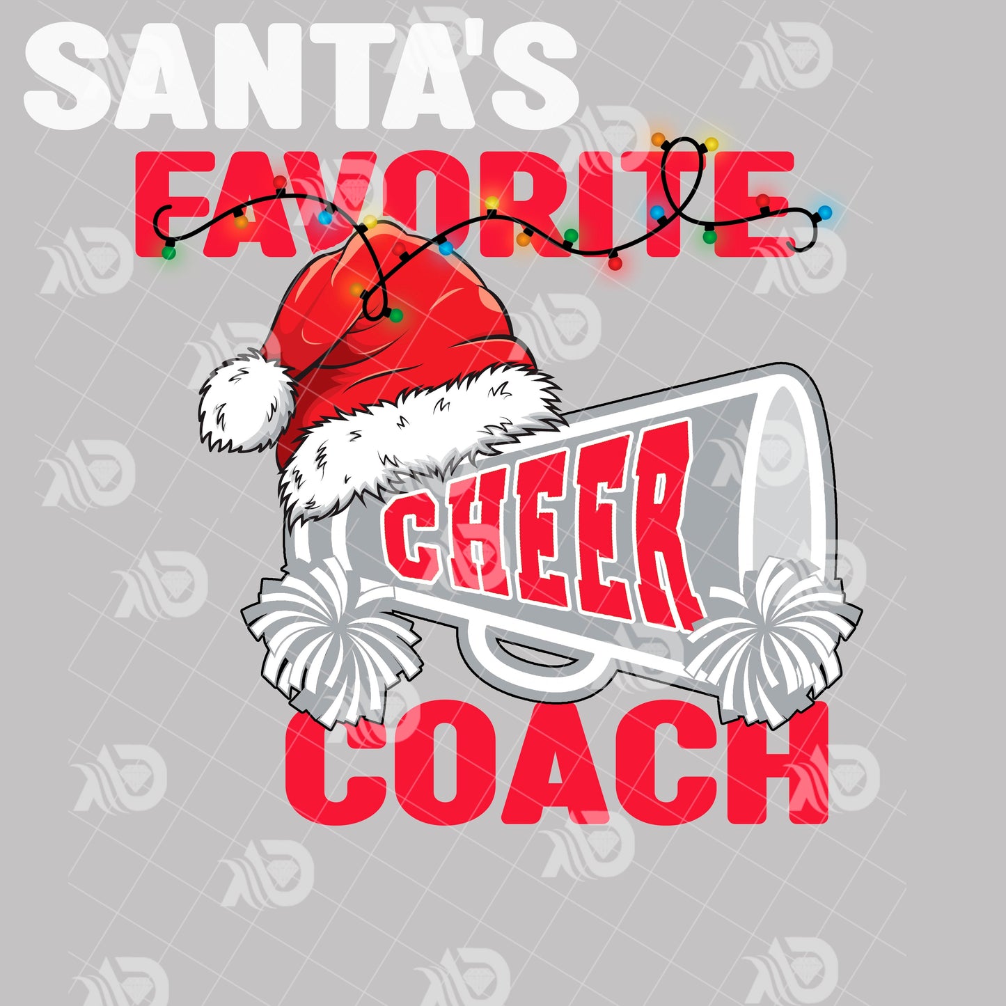Santa's Favorite Cheer Coach Hooded Sweatshirt