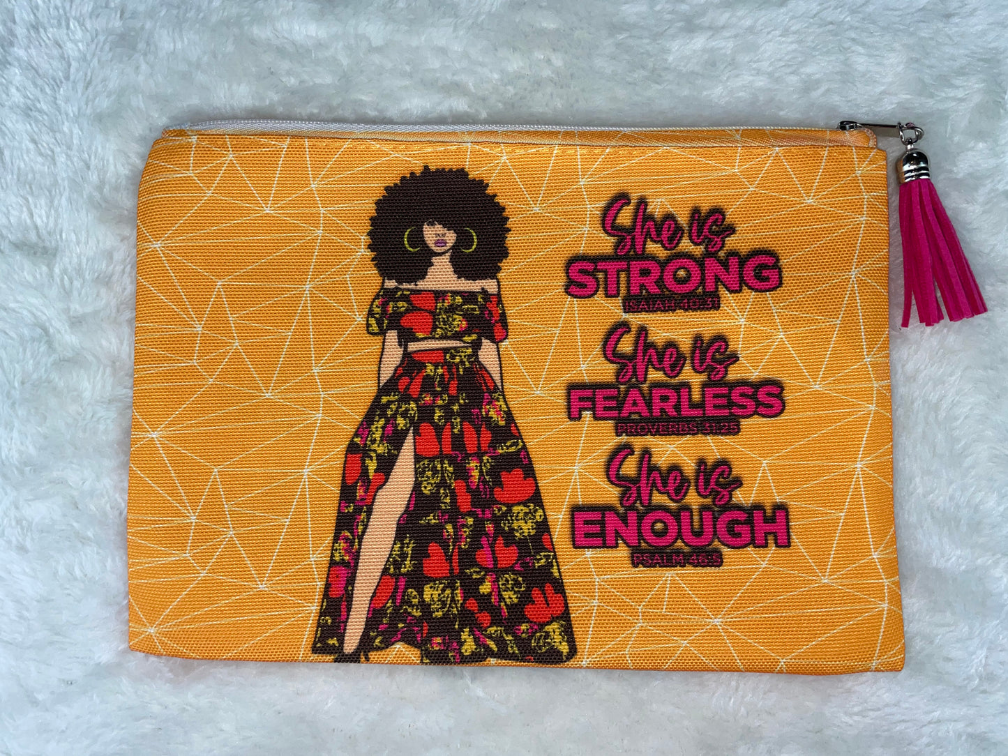 She Is Strong Fearless Enough Cosmetic Bag