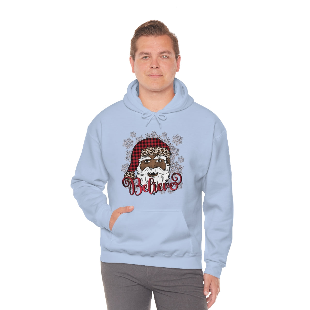 Believe Black Santa Unisex Hooded Sweatshirt