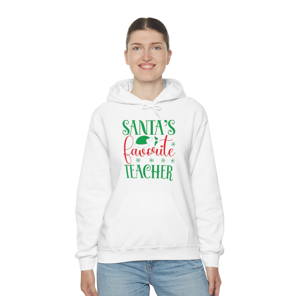 Santa's Favorite Teacher Unisex Hooded Sweatshirt