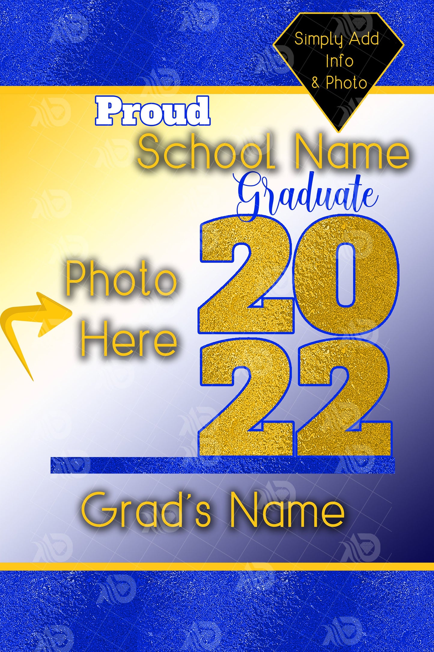 Graduation Garden Flag - Digital Download - The Glassy Touch Collection