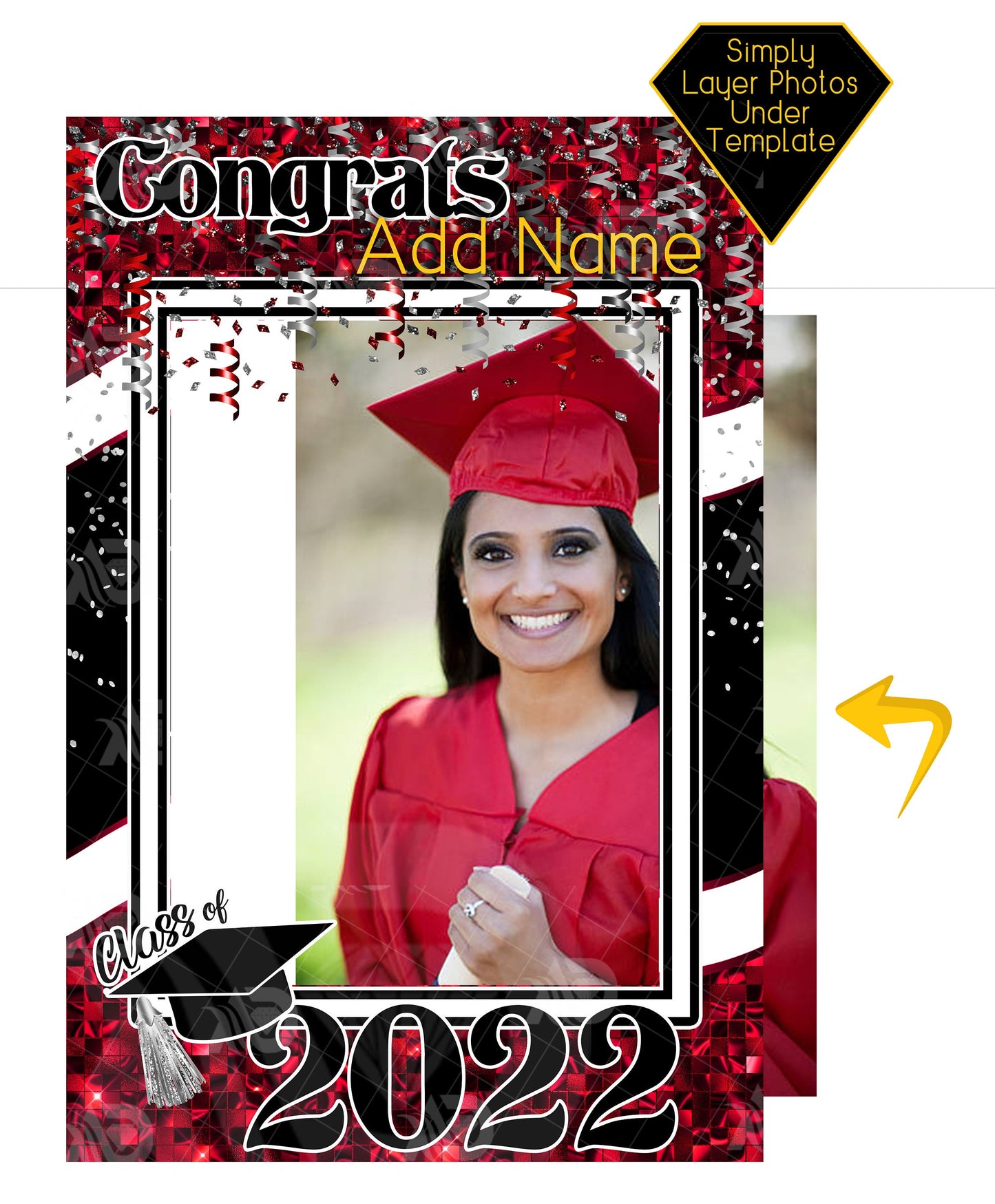 Senior Graduation Template| Digital Photo Graduation| Digital Garden Flag| Digital Graduation Design| Class of 2022 Design| Multiple